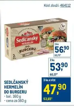 Makro Sedlčanský Hermelín do burgeru nabídka