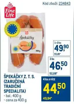 Makro Špekáčky Z. T. S. (zaručená tradiční specialita) nabídka