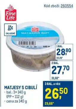 Makro Matjesy s cibulí nabídka
