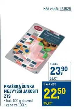 Makro PRAŽSKÁ ŠUNKA NEJVYŠŠÍ JAKOSTI ZTS nabídka