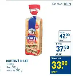 Makro TOUSTOVÝ CHLÉB nabídka