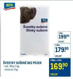 Makro ŠVESTKY SUŠENÉ BEZ PECEK nabídka