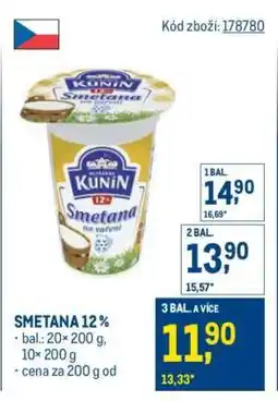 Makro Smetana 12 % nabídka