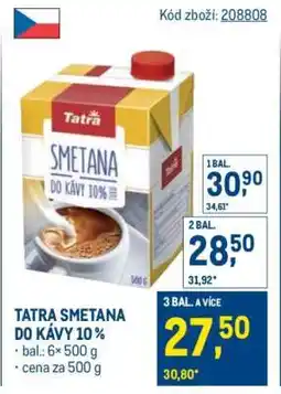 Makro TATRA SMETANA DO KÁVY 10 % nabídka