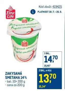 Makro Zakysaná smetana 14 % nabídka