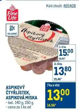 Makro ASPIKOVÝ ČTYŘLÍSTEK, ASPIKOVÁ MISKA nabídka