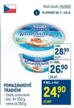 Makro Pomazánkové tradiční nabídka