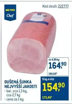 Makro Dušená šunka nejvyšší jakosti nabídka