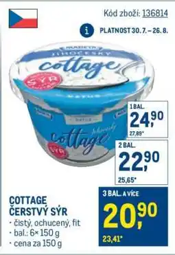 Makro Cottage čerstvý sýr nabídka