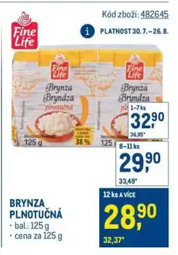 Makro Brynza plnotučná nabídka
