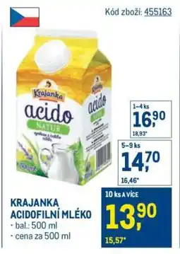 Makro KRAJANKA ACIDOFILNÍ MLÉKO nabídka