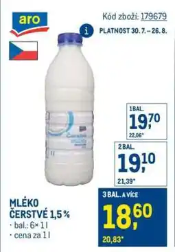 Makro Mléko čerstvé 1,5 % nabídka