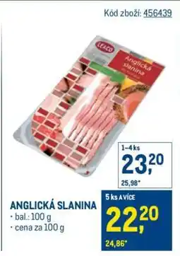 Makro Anglická slanina nabídka