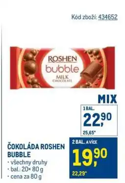 Makro Čokoláda Roshen Bubble nabídka