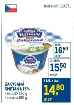 Makro Zakysaná smetana 15% nabídka