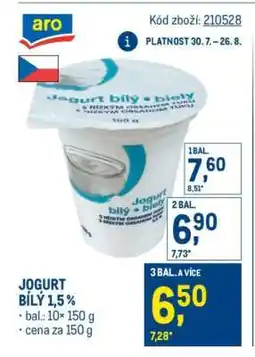 Makro Jogurt bílý 1,5 % nabídka