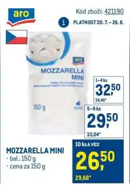 Makro Mozzarella mini nabídka