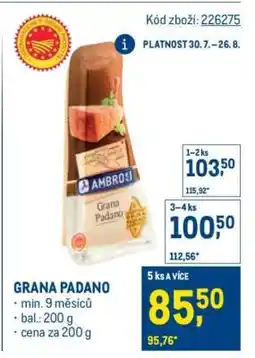 Makro Grana Padano nabídka