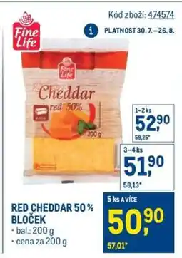 Makro RED CHEDDAR 50 % BLOČEK nabídka