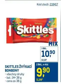 Makro Skittles žvýkací bonbony nabídka