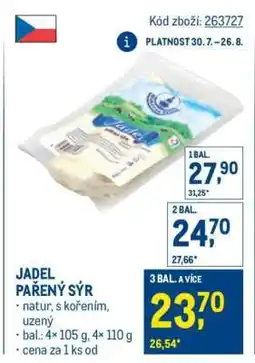 Makro Jadel pařený sýr nabídka