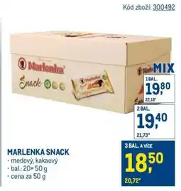 Makro Marlenka snack nabídka