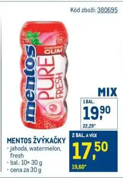 Makro Mentos Žvýkačky nabídka