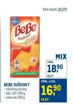Makro BeBe sušenky nabídka