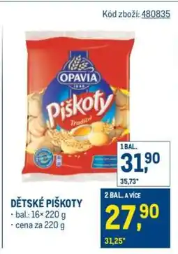 Makro Dětské piškoty nabídka