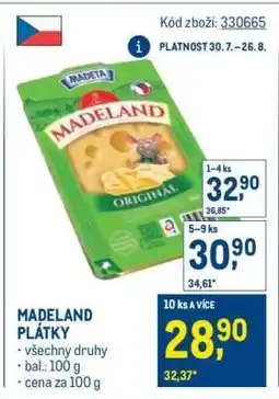 Makro Madeland plátky nabídka