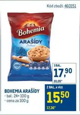 Makro BOHEMIA ARAŠÍDY nabídka