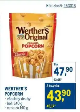 Makro WERTHER‘S Popcorn nabídka