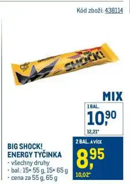 Makro Big Shock! Energy tyčinka nabídka