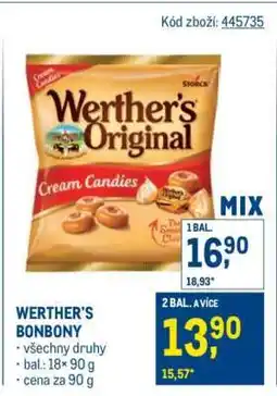 Makro Werther’s bonbony nabídka