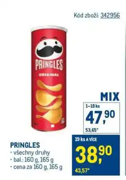 Makro Pringles nabídka