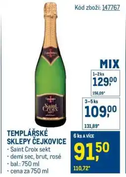 Makro Templářské sklepy Čejkovice nabídka