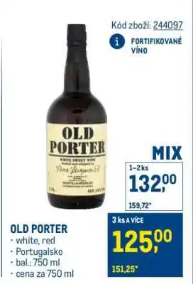 Makro Old Porter nabídka