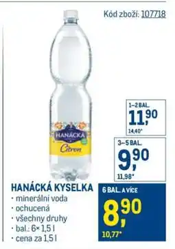 Makro Hanácká kyselka nabídka