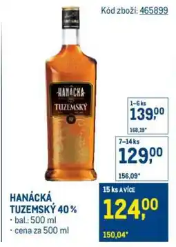 Makro HANÁCKÁ TUZEMSKÝ 40 % nabídka