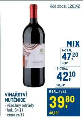 Makro Vinařství Mutěnice nabídka