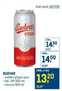 Makro Budvar nabídka