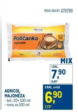 Makro AGRICOL MAJONÉZA nabídka
