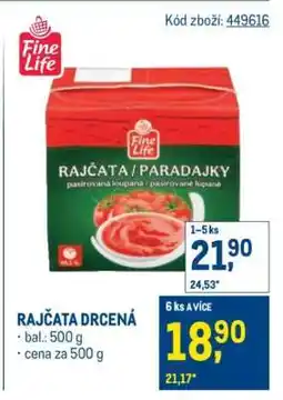 Makro Rajčata drcená nabídka
