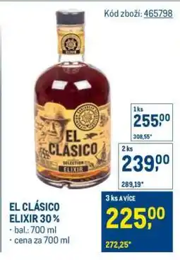 Makro EL CLÁSICO ELIXIR 30 % nabídka