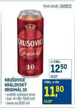 Makro Krušovice Královský Originál 10 nabídka