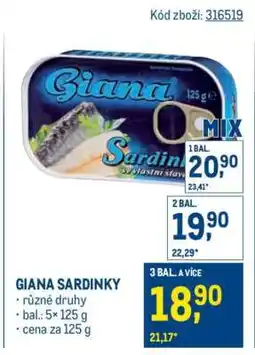 Makro Giana Sardinky nabídka