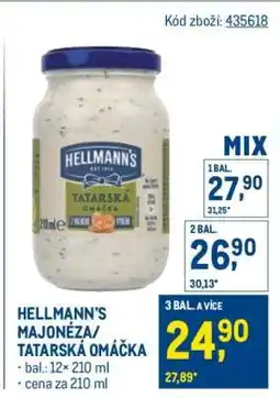 Makro Hellmann’s Majonéza / Tatarská omáčka nabídka