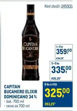 Makro CAPITAN BUCANERO ELIXIR DOMINICANO 34 % nabídka