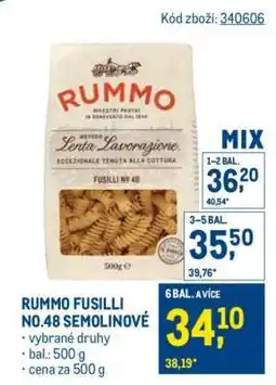Makro RUMMO FUSILLI NO.48 SEMOLINOVÉ nabídka