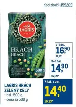Makro Lagris hrách zelený celý nabídka
